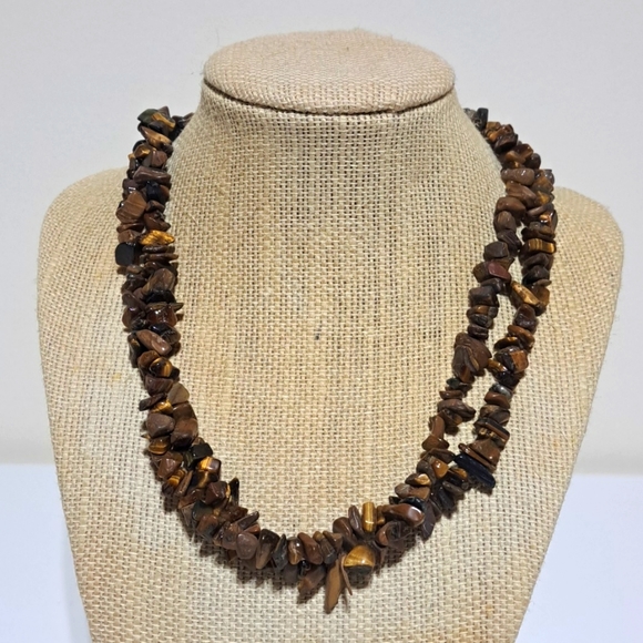 Tiger Eye Long Necklace - Picture 2 of 3